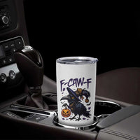 F Caw F Black Crow Halloween Meme Tumbler Cup - Wonder Print Shop
