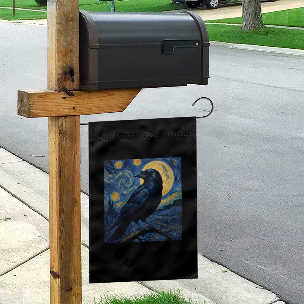 Starry Night Raven Moon Van Gogh Garden Flag - Wonder Print Shop