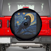 Starry Night Raven Moon Van Gogh Spare Tire Cover - Wonder Print Shop