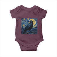 Starry Night Raven Moon Van Gogh Baby Onesie - Wonder Print Shop