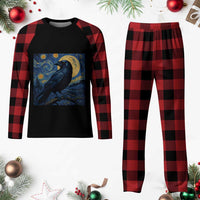 Starry Night Raven Moon Van Gogh Plaid Pajama Set - Wonder Print Shop