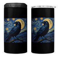 Starry Night Raven Moon Van Gogh 4 in 1 Can Cooler Tumbler - Wonder Print Shop
