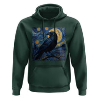Starry Night Raven Moon Van Gogh Hoodie - Wonder Print Shop