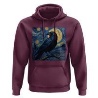 Starry Night Raven Moon Van Gogh Hoodie - Wonder Print Shop