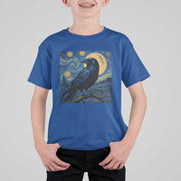 Starry Night Raven Moon Van Gogh T Shirt For Kid - Wonder Print Shop