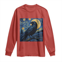 Starry Night Raven Moon Van Gogh Long Sleeve Shirt - Wonder Print Shop
