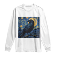 Starry Night Raven Moon Van Gogh Long Sleeve Shirt - Wonder Print Shop