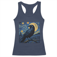 Starry Night Raven Moon Van Gogh Racerback Tank Top - Wonder Print Shop