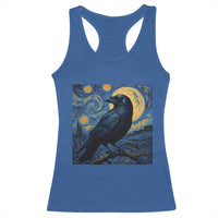 Starry Night Raven Moon Van Gogh Racerback Tank Top - Wonder Print Shop