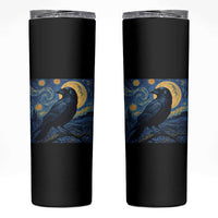 Starry Night Raven Moon Van Gogh Skinny Tumbler - Wonder Print Shop