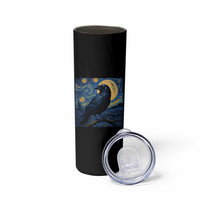 Starry Night Raven Moon Van Gogh Skinny Tumbler - Wonder Print Shop