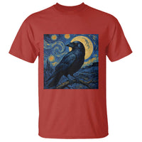 Starry Night Raven Moon Van Gogh T Shirt - Wonder Print Shop
