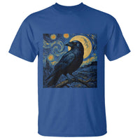 Starry Night Raven Moon Van Gogh T Shirt - Wonder Print Shop
