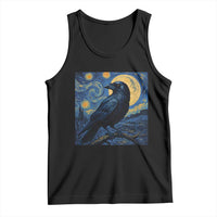Starry Night Raven Moon Van Gogh Tank Top - Wonder Print Shop