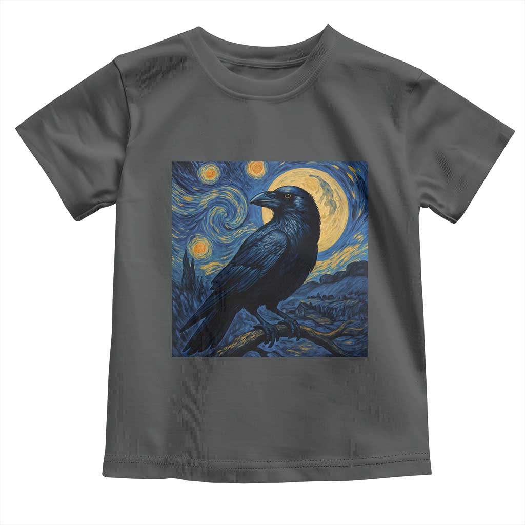 Starry Night Raven Moon Van Gogh Toddler T Shirt - Wonder Print Shop