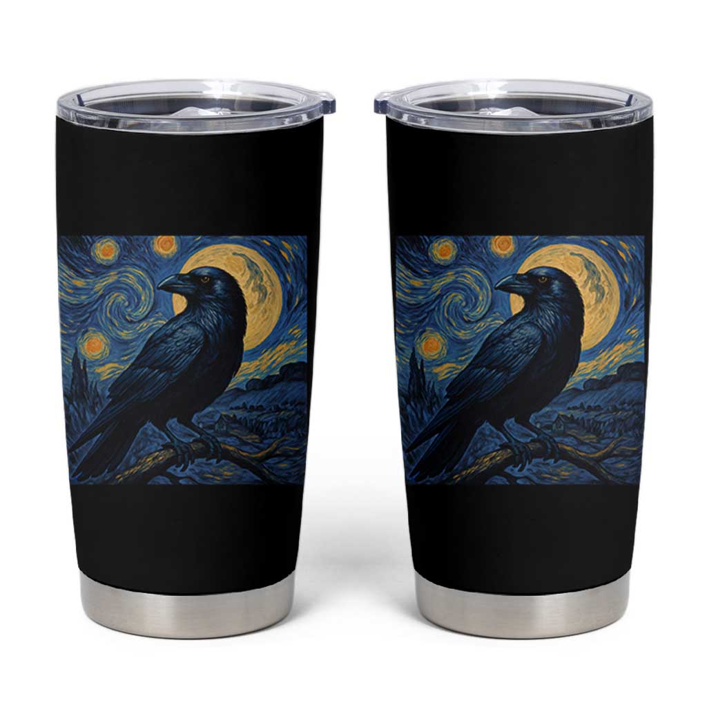 Starry Night Raven Moon Van Gogh Tumbler Cup - Wonder Print Shop