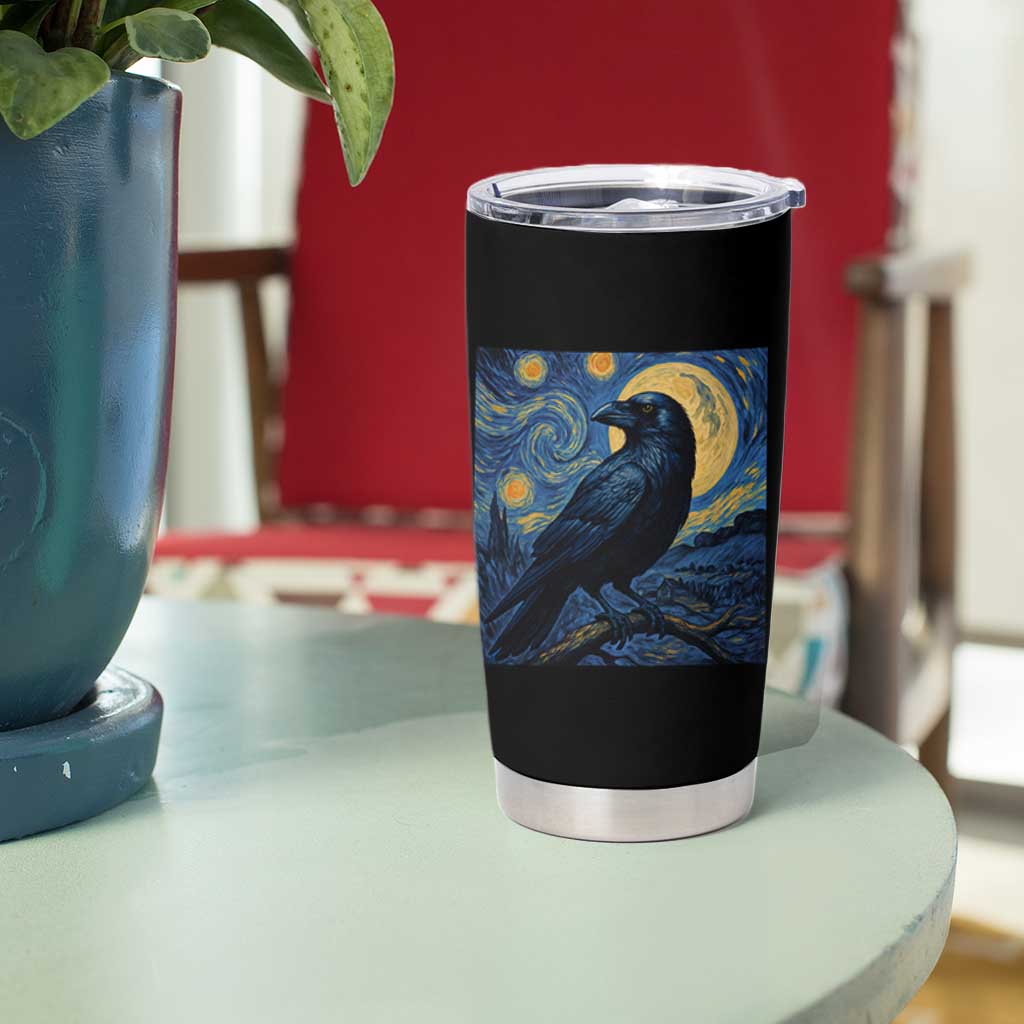 Starry Night Raven Moon Van Gogh Tumbler Cup - Wonder Print Shop