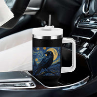 Starry Night Raven Moon Van Gogh Tumbler With Handle - Wonder Print Shop