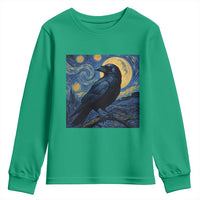 Starry Night Raven Moon Van Gogh Youth Sweatshirt - Wonder Print Shop