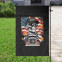 Patriotic Trucker Skeleton American Flag Garden Flag - Wonder Print Shop