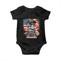 Patriotic Trucker Skeleton American Flag Baby Onesie - Wonder Print Shop