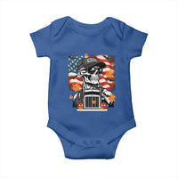 Patriotic Trucker Skeleton American Flag Baby Onesie - Wonder Print Shop