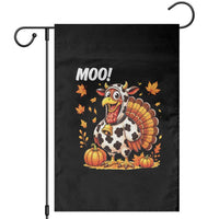 Funny Thanksgiving Garden Flag Turkey Moo - Wonder Print Shop