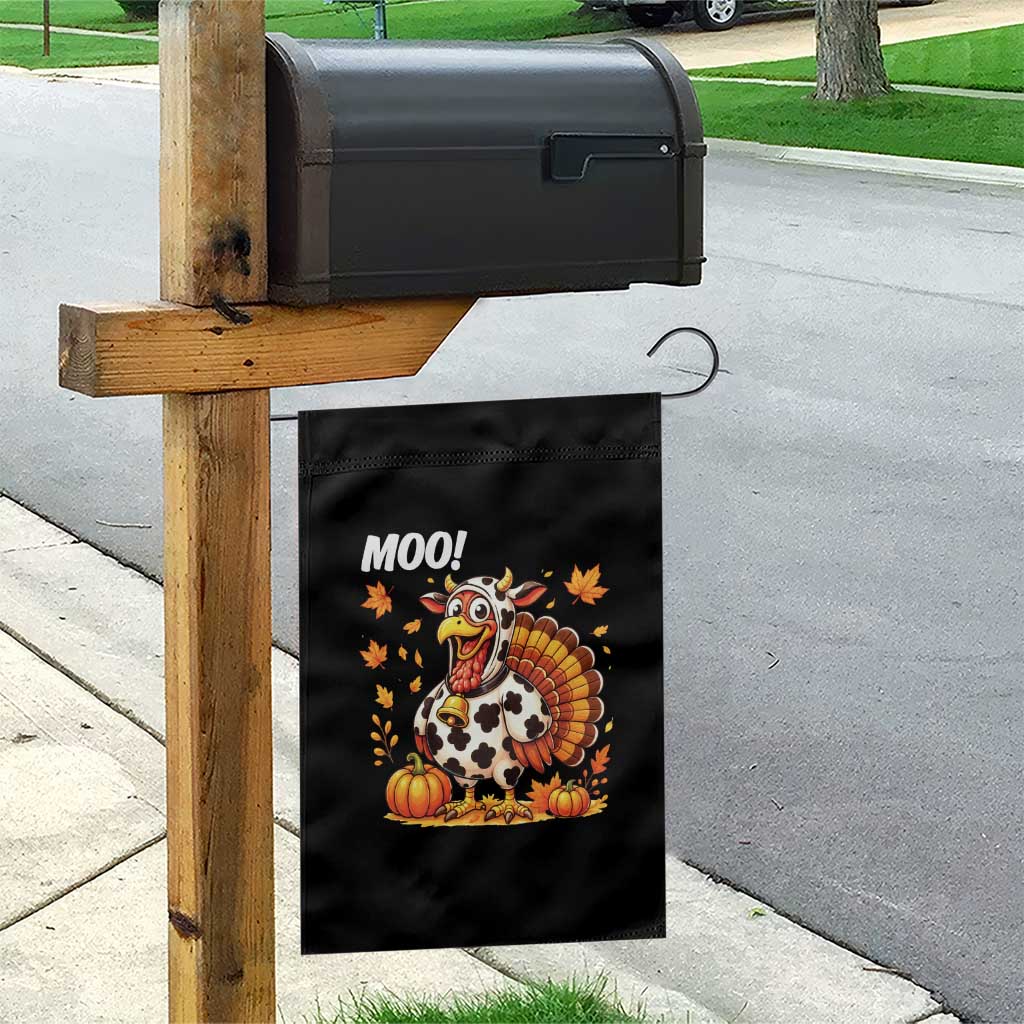 Funny Thanksgiving Garden Flag Turkey Moo - Wonder Print Shop