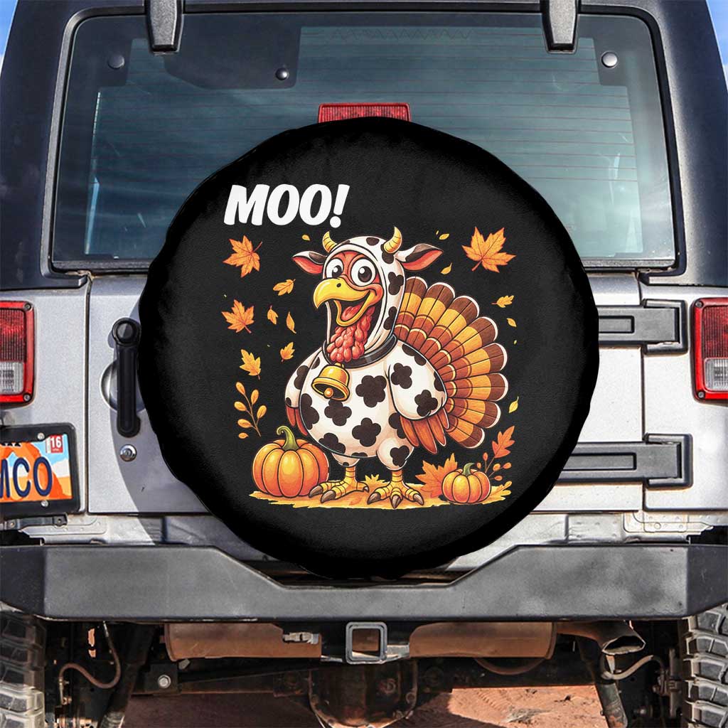 Funny Thanksgiving Spare Tire Cover Turkey Moo - Wonder Print Shop