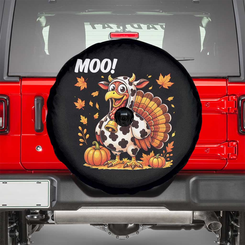 Funny Thanksgiving Spare Tire Cover Turkey Moo - Wonder Print Shop