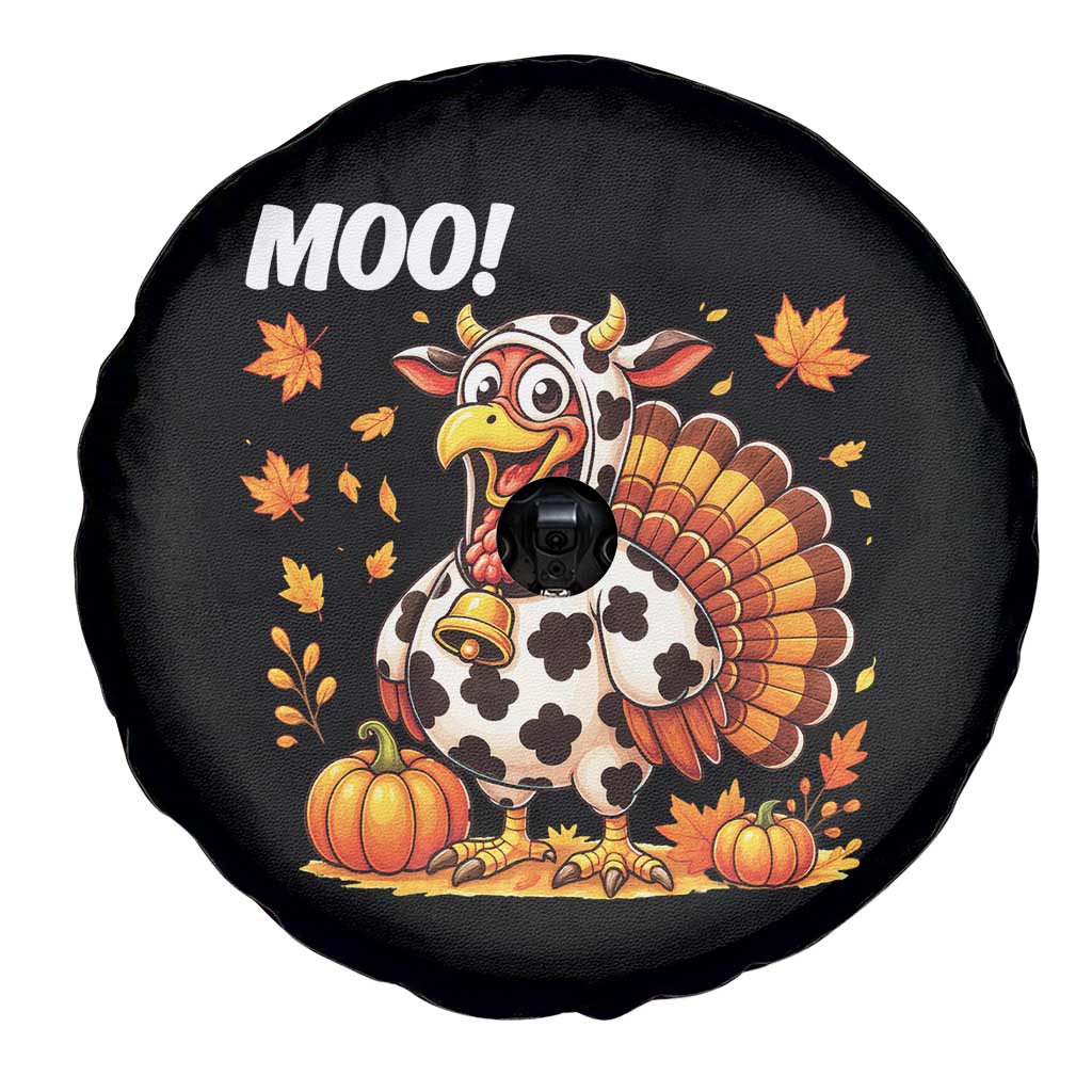 Funny Thanksgiving Spare Tire Cover Turkey Moo - Wonder Print Shop