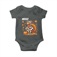 Funny Thanksgiving Baby Onesie Turkey Moo - Wonder Print Shop