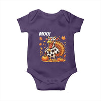 Funny Thanksgiving Baby Onesie Turkey Moo - Wonder Print Shop