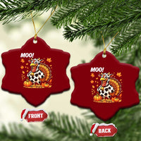 Funny Thanksgiving Ceramic Ornament Turkey Moo - Wonder Print Shop