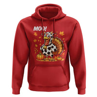 Funny Thanksgiving Hoodie Turkey Moo - Wonder Print Shop