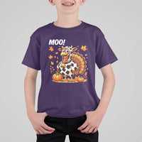 Funny Thanksgiving T Shirt For Kid Turkey Moo - Wonder Print Shop