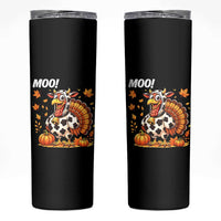 Funny Thanksgiving Skinny Tumbler Turkey Moo - Wonder Print Shop