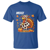 Funny Thanksgiving T Shirt Turkey Moo - Wonder Print Shop