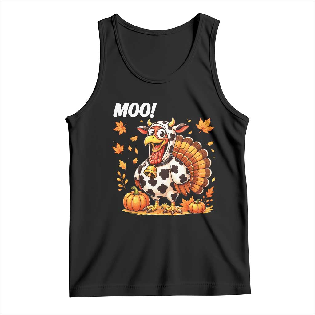 Funny Thanksgiving Tank Top Turkey Moo - Wonder Print Shop