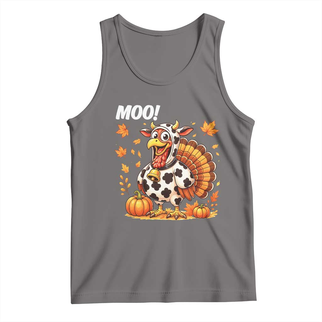 Funny Thanksgiving Tank Top Turkey Moo - Wonder Print Shop