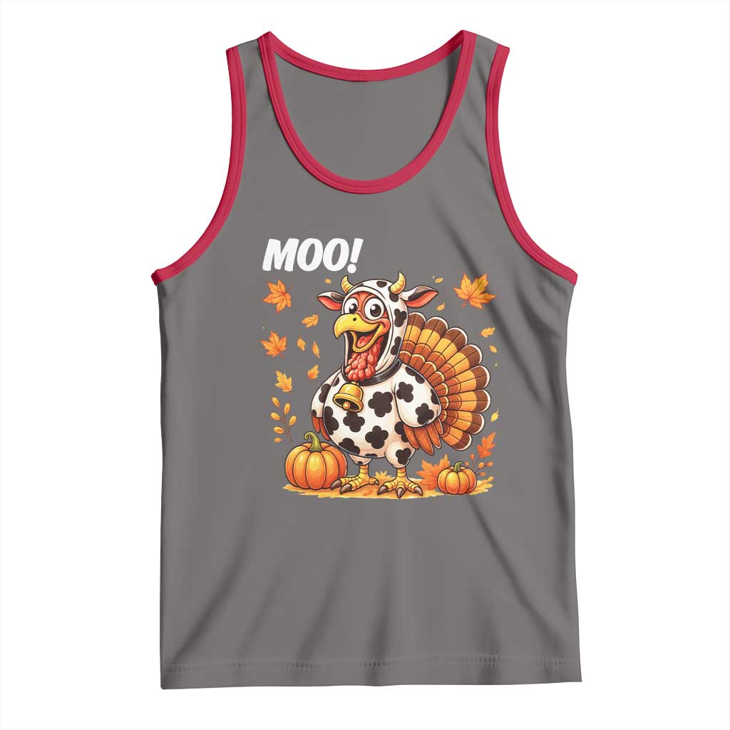 Funny Thanksgiving Tank Top Turkey Moo - Wonder Print Shop