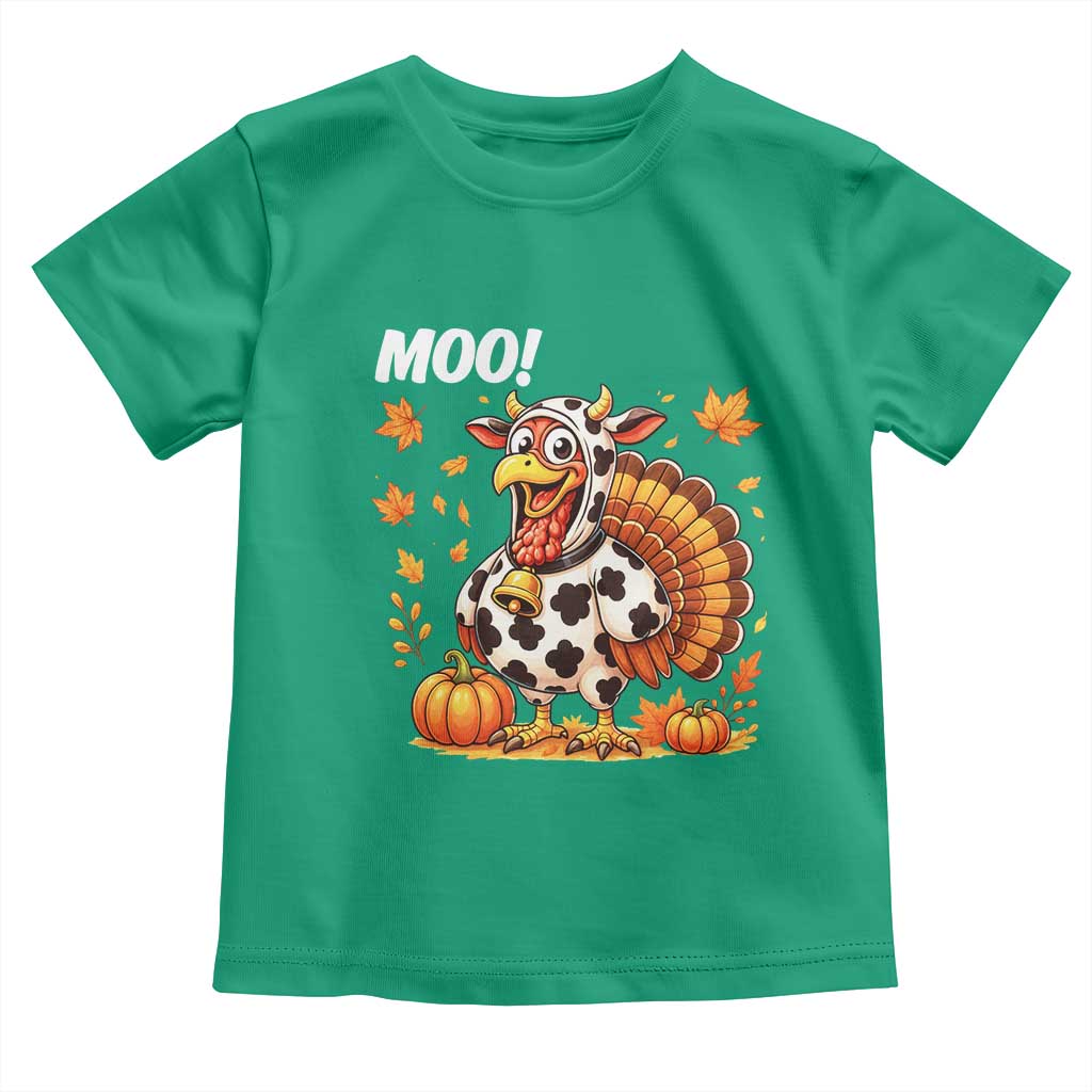 Funny Thanksgiving Toddler T Shirt Turkey Moo - Wonder Print Shop