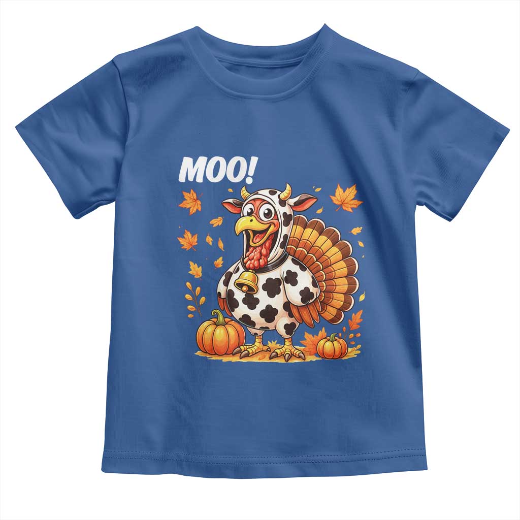 Funny Thanksgiving Toddler T Shirt Turkey Moo - Wonder Print Shop