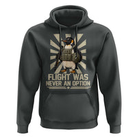 Flight was Never an Option Tactical Penguin Hoodie Funny Bird Meme