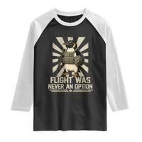 Flight was Never an Option Tactical Penguin Raglan Shirt Funny Bird Meme