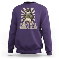 Flight was Never an Option Tactical Penguin Sweatshirt Funny Bird Meme
