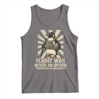 Flight was Never an Option Tactical Penguin Tank Top Funny Bird Meme