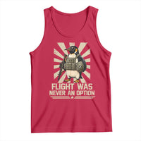 Flight was Never an Option Tactical Penguin Tank Top Funny Bird Meme