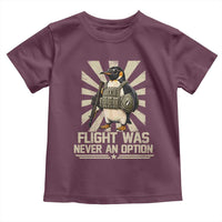 Flight was Never an Option Tactical Penguin Toddler T Shirt Funny Bird Meme