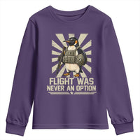 Flight was Never an Option Tactical Penguin Youth Sweatshirt Funny Bird Meme